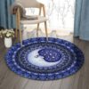 Hippie Moon Round Carpet Floor Rug Living Room Bedroom Decor Round Area Rug Carpet