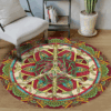 Hippie Pattern Round Carpet Floor Rug Living Room Bedroom Decor Round Area Rug Carpet