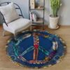 Hippie Pattern Love Round Carpet Floor Rug Living Room Bedroom Decor Round Area Rug Carpet