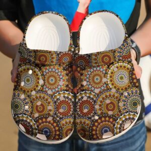 Hippie Pattern Sku 1300 Crocs Crocband Clog Comfortable For Mens Womens Classic Clog Water Shoes