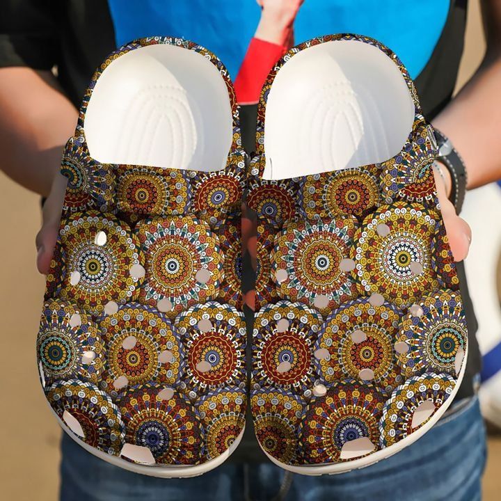 Hippie Pattern Sku 1300 Crocs Crocband Clog Comfortable For Mens Womens Classic Clog Water Shoes Hippie Pattern Sku 1300 Crocs Crocband Clog Comfortable For Mens Womens Classic Clog Water Shoes