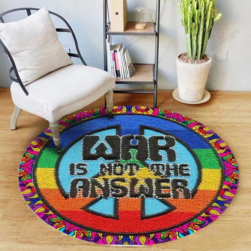 Hippie Peace Round Carpet Floor Rug Living Room Bedroom Decor Round Area Rug Carpet Hippie Peace Round Carpet Floor Rug Living Room Bedroom Decor Round Area Rug Carpet