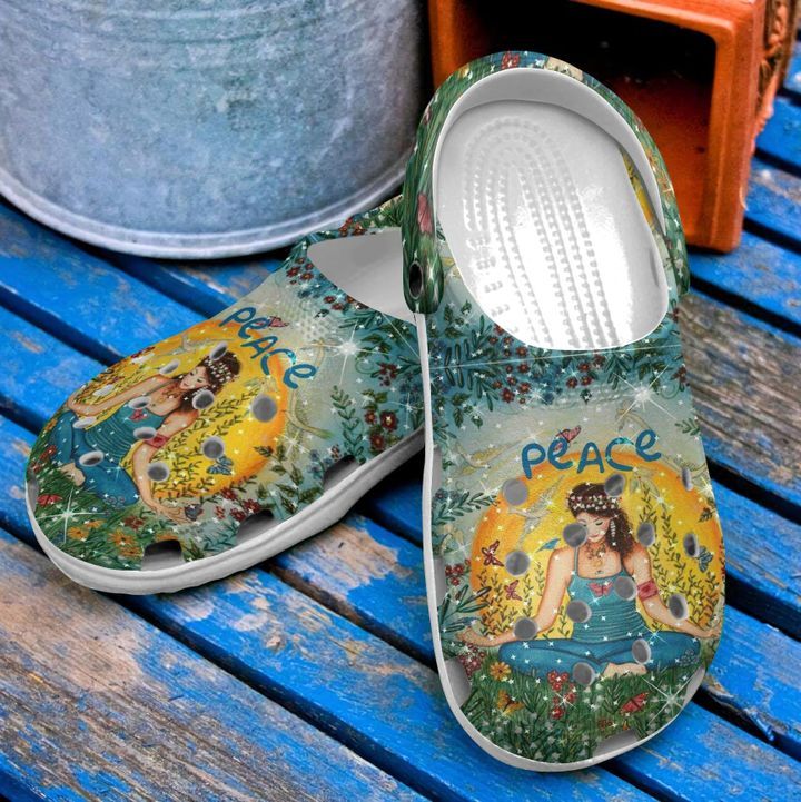 Hippie Peace Sku 1330 Crocs Crocband Clog Comfortable For Mens Womens Classic Clog Water Shoes Hippie Peace Sku 1330 Crocs Crocband Clog Comfortable For Mens Womens Classic Clog Water Shoes