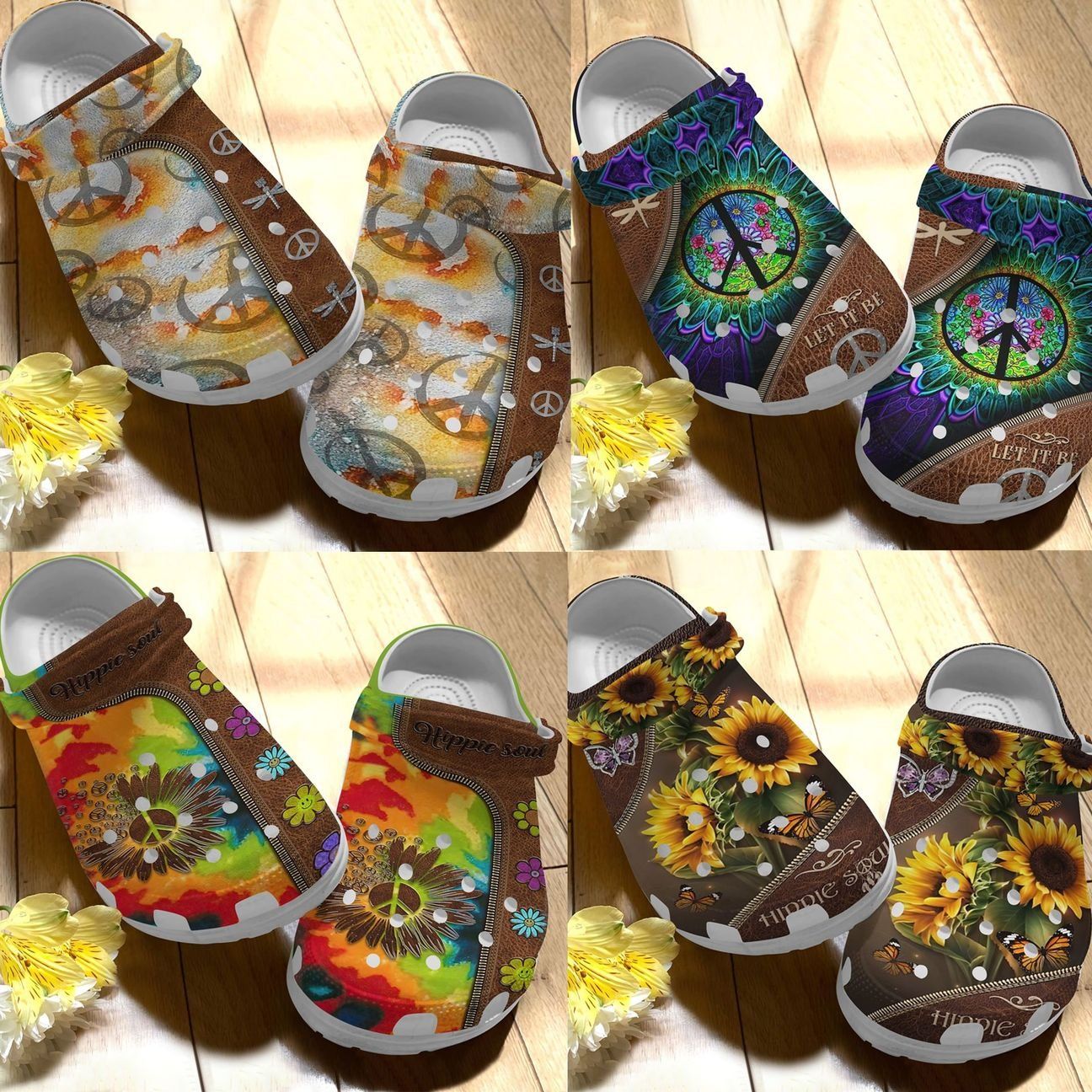 Hippie Personalize Clog Custom Crocs Fashionstyle Comfortable For Women Men Kid Print 3D Hippie Girl Collection Hippie Personalize Clog Custom Crocs Fashionstyle Comfortable For Women Men Kid Print 3D Hippie Girl Collection