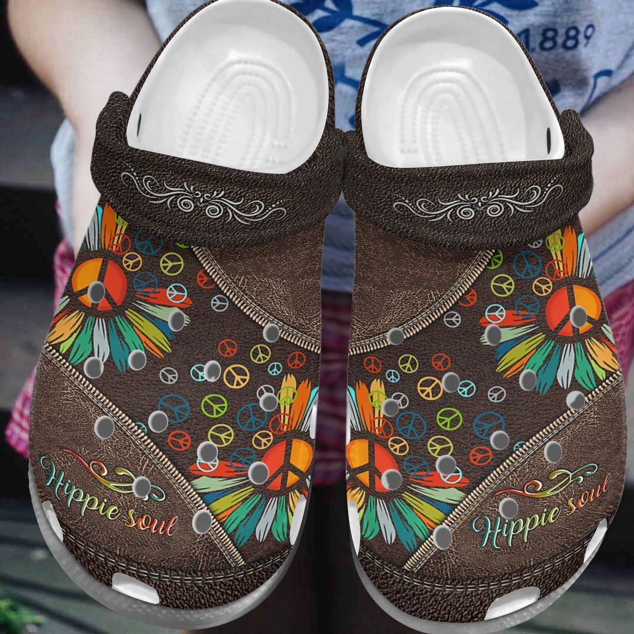 Hippie Personalize Clog Custom Crocs Fashionstyle Comfortable For Women Men Kid Print 3D Hippie Soul Leather Hippie Personalize Clog Custom Crocs Fashionstyle Comfortable For Women Men Kid Print 3D Hippie Soul Leather