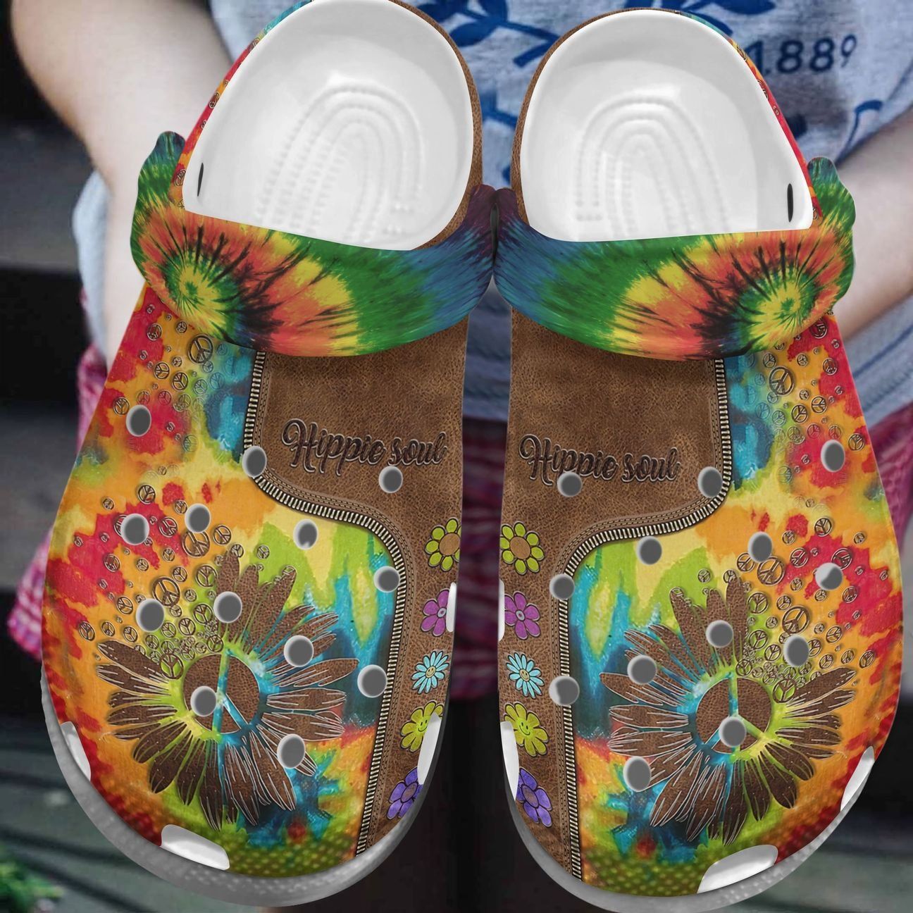 Hippie Personalize Clog Custom Crocs Fashionstyle Comfortable For Women Men Kid Print 3D Hippie Soul Q Hippie Personalize Clog Custom Crocs Fashionstyle Comfortable For Women Men Kid Print 3D Hippie Soul Q