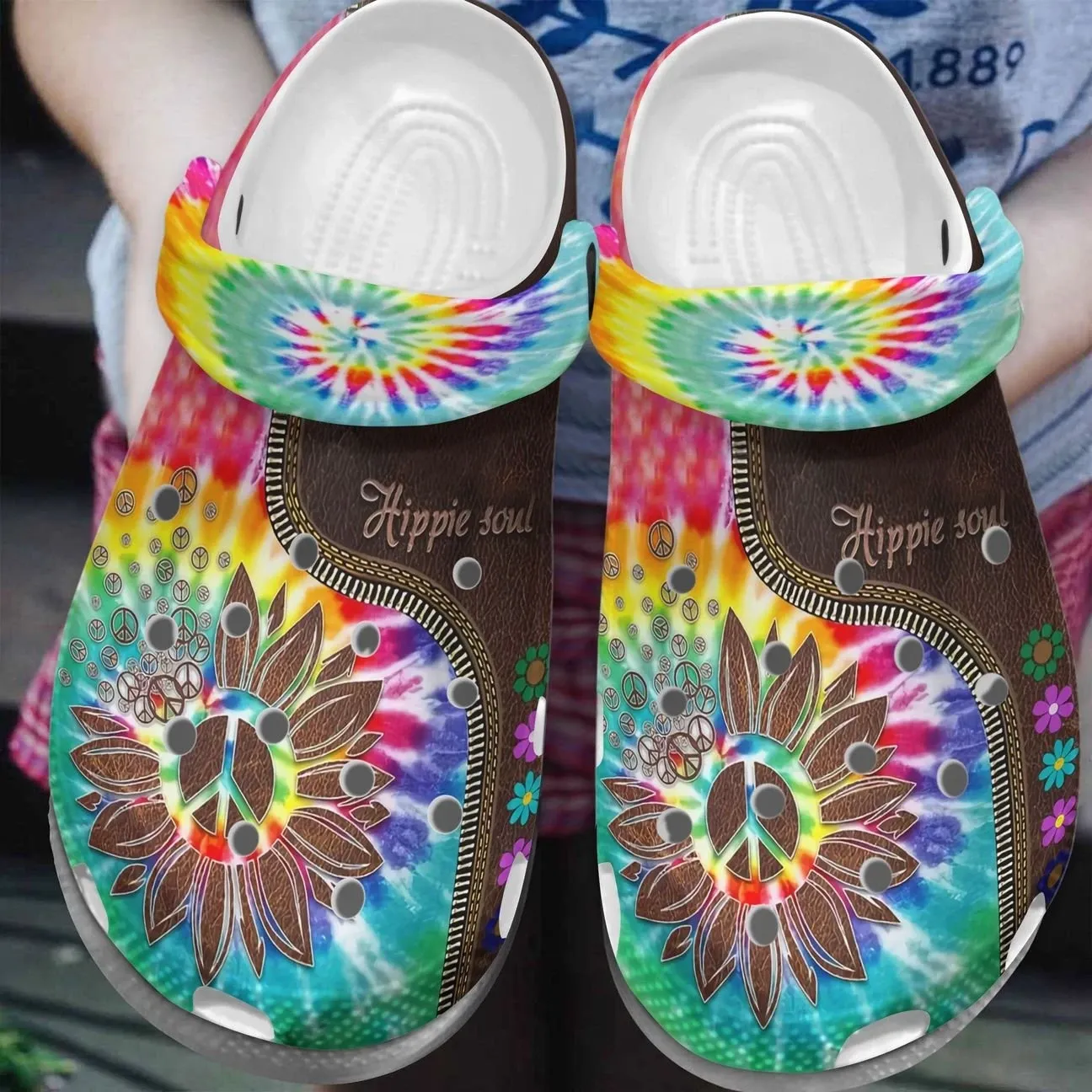 Hippie Personalize Clog Custom Crocs Fashionstyle Comfortable For Women Men Kid Print 3D Hippie Soul V2 Hippie Personalize Clog Custom Crocs Fashionstyle Comfortable For Women Men Kid Print 3D Hippie Soul V2
