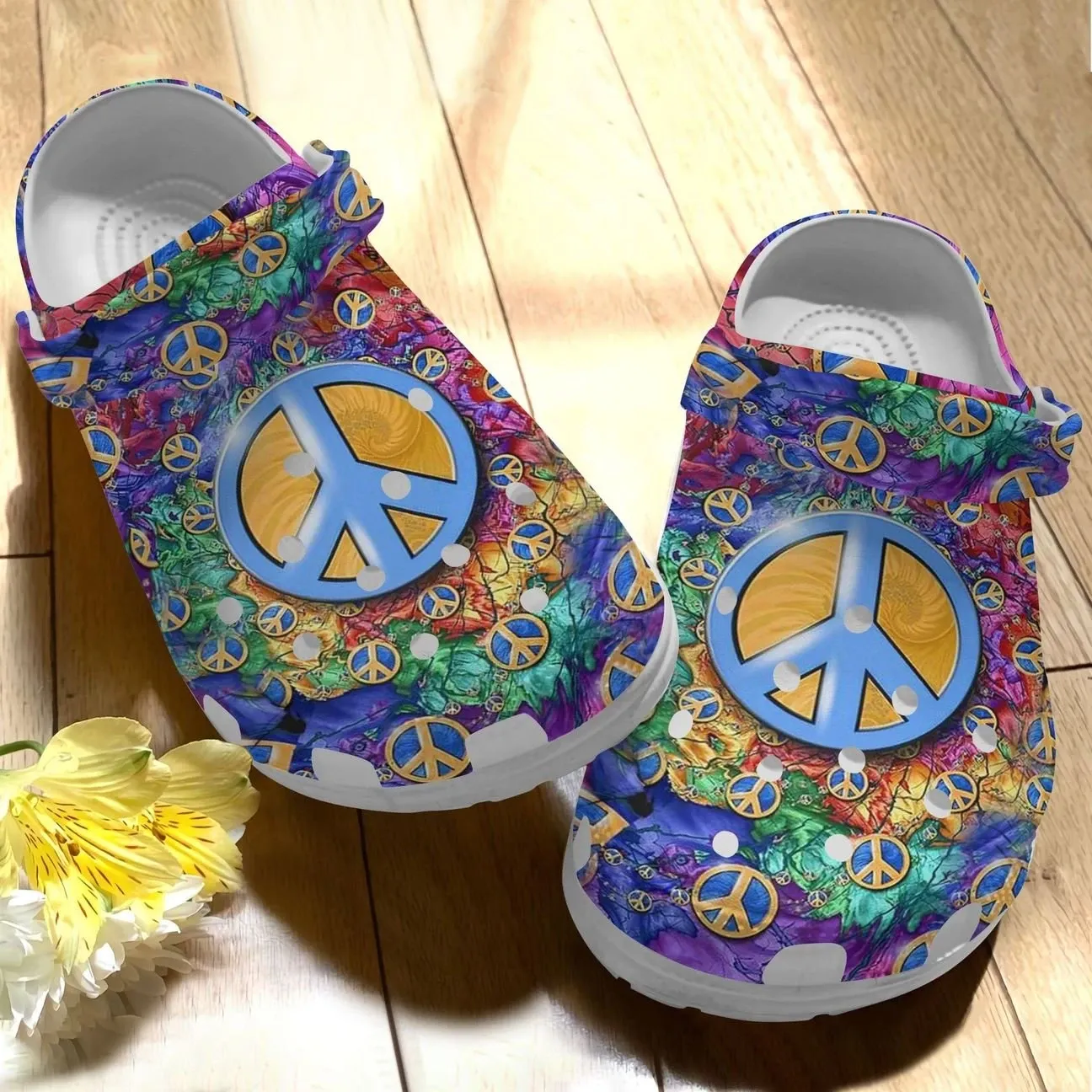Hippie Personalize Clog Custom Crocs Fashionstyle Comfortable For Women Men Kid Print 3D Whitesole Colorful Hippie Personalize Clog Custom Crocs Fashionstyle Comfortable For Women Men Kid Print 3D Whitesole Colorful
