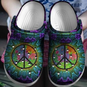 Hippie Personalized Clog Custom Crocs Comfortablefashion Style Comfortable For Women Men Kid Print 3D Colorful Hippie