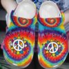 Hippie Personalized Clog Custom Crocs Comfortablefashion Style Comfortable For Women Men Kid Print 3D Colorful Hippie Style Comfortable