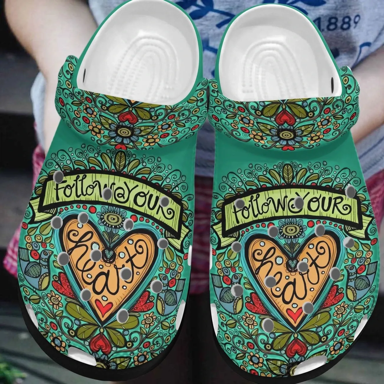 Hippie Personalized Clog Custom Crocs Comfortablefashion Style Comfortable For Women Men Kid Print 3D Follow Your Heart Hippie Personalized Clog Custom Crocs Comfortablefashion Style Comfortable For Women Men Kid Print 3D Follow Your Heart