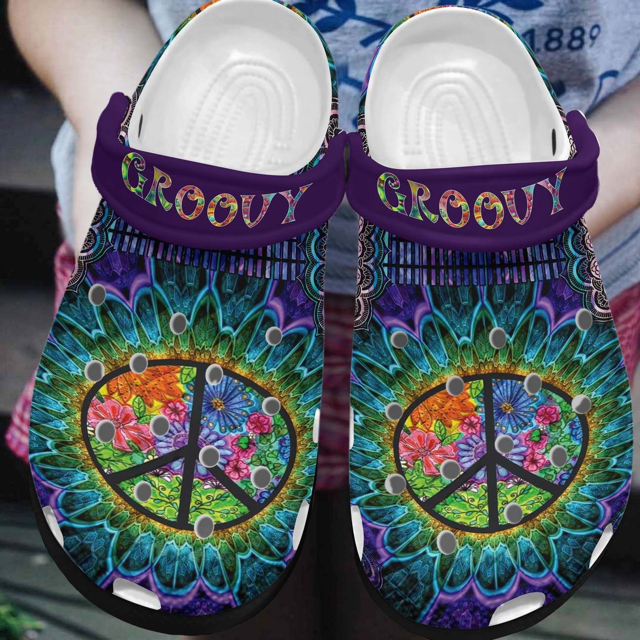 Hippie Personalized Clog Custom Crocs Comfortablefashion Style Comfortable For Women Men Kid Print 3D Groovy Hippie Hippie Personalized Clog Custom Crocs Comfortablefashion Style Comfortable For Women Men Kid Print 3D Groovy Hippie