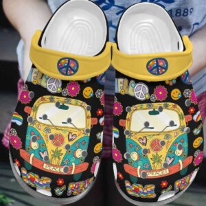 Hippie Personalized Clog Custom Crocs Comfortablefashion Style Comfortable For Women Men Kid Print 3D Hippie 9