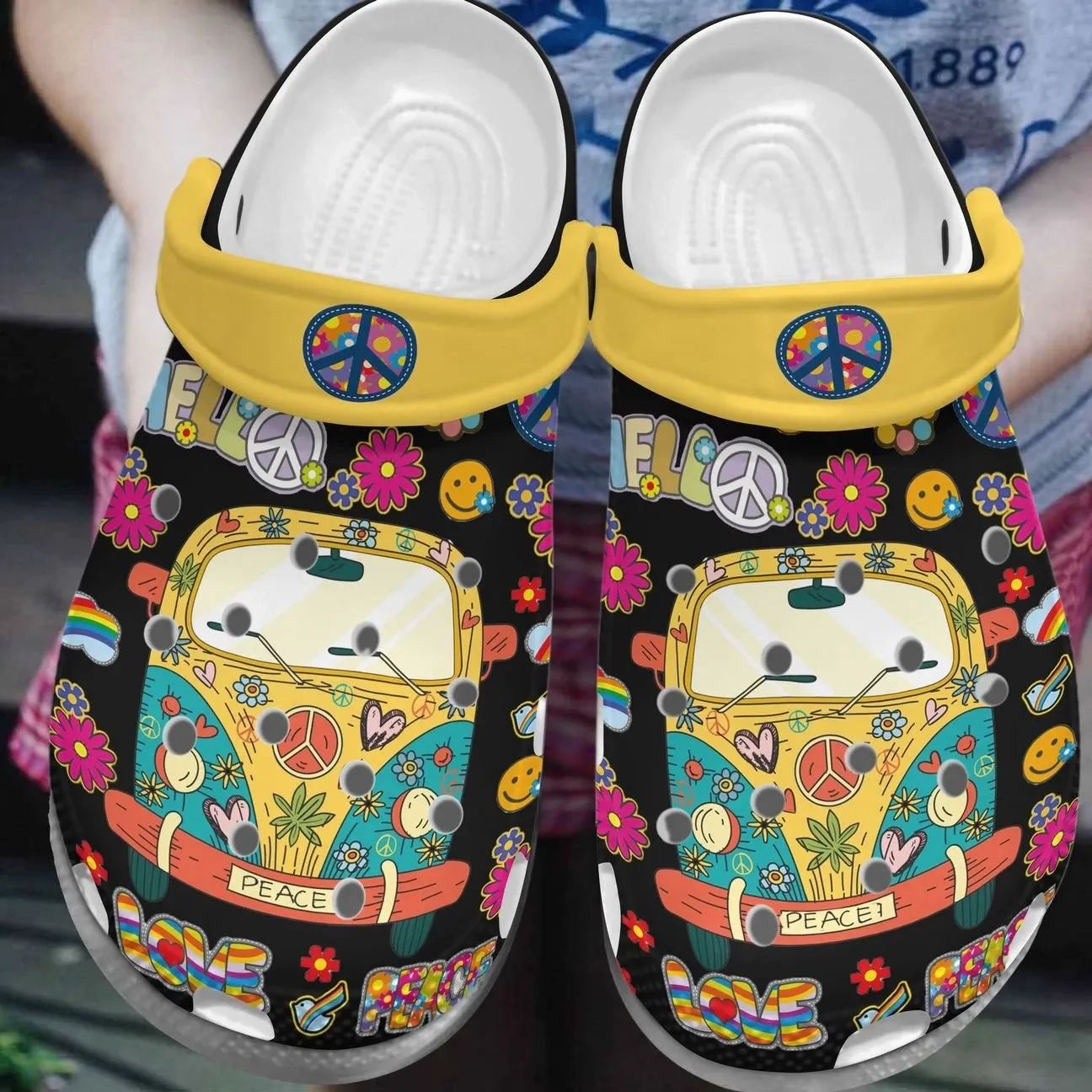 Hippie Personalized Clog Custom Crocs Comfortablefashion Style Comfortable For Women Men Kid Print 3D Hippie 9 Hippie Personalized Clog Custom Crocs Comfortablefashion Style Comfortable For Women Men Kid Print 3D Hippie 9