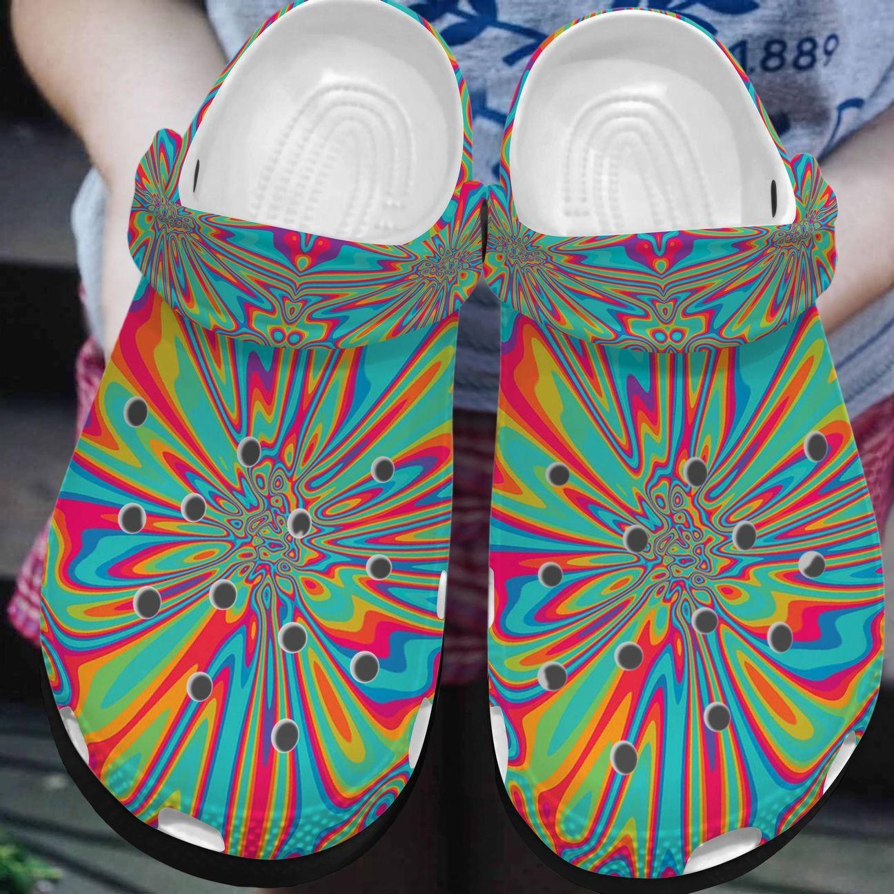 Hippie Personalized Clog Custom Crocs Comfortablefashion Style Comfortable For Women Men Kid Print 3D Hippie Color Hippie Personalized Clog Custom Crocs Comfortablefashion Style Comfortable For Women Men Kid Print 3D Hippie Color