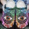 Hippie Personalized Clog Custom Crocs Comfortablefashion Style Comfortable For Women Men Kid Print 3D Hippie Eyes