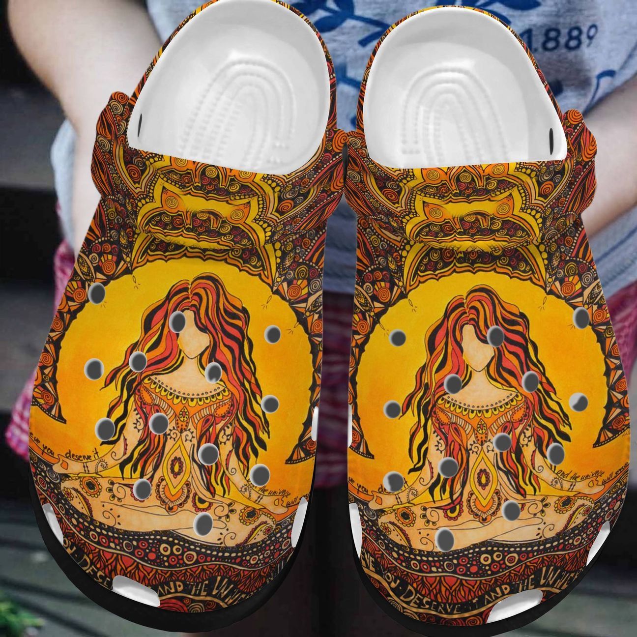 Hippie Personalized Clog Custom Crocs Comfortablefashion Style Comfortable For Women Men Kid Print 3D Hippie Girl Hippie Personalized Clog Custom Crocs Comfortablefashion Style Comfortable For Women Men Kid Print 3D Hippie Girl