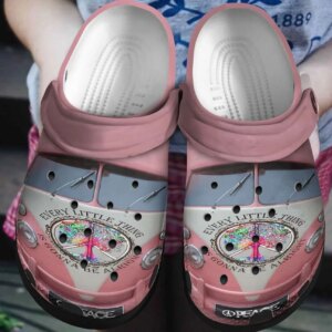 Hippie Personalized Clog Custom Crocs Comfortablefashion Style Comfortable For Women Men Kid Print 3D Hippie Pink Bus