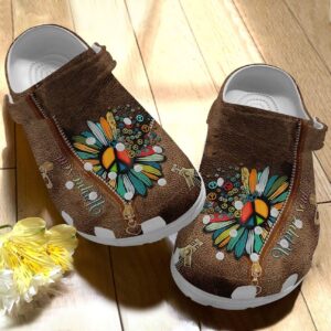 Hippie Personalized Clog Custom Crocs Comfortablefashion Style Comfortable For Women Men Kid Print 3D Hippie Zipped Bag