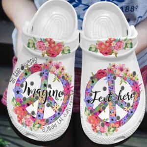 Hippie Personalized Clog Custom Crocs Comfortablefashion Style Comfortable For Women Men Kid Print 3D Imagine