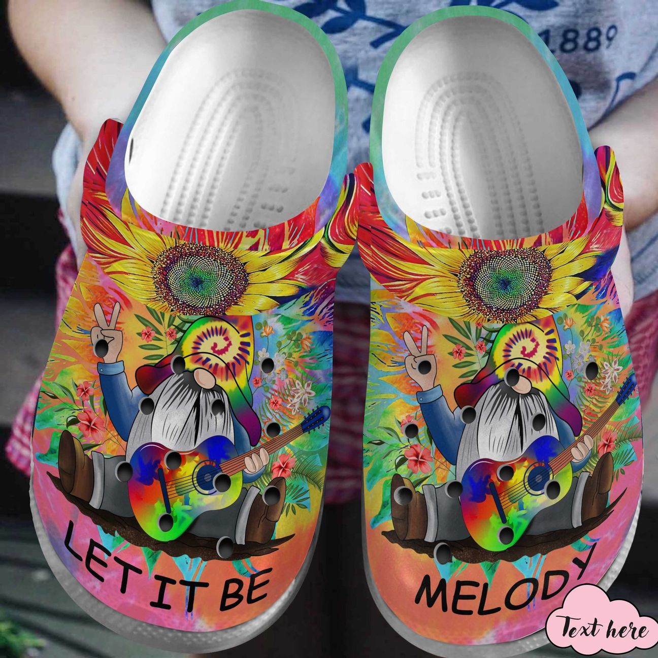 Hippie Personalized Clog Custom Crocs Comfortablefashion Style Comfortable For Women Men Kid Print 3D Let It Be Hippie Personalized Clog Custom Crocs Comfortablefashion Style Comfortable For Women Men Kid Print 3D Let It Be