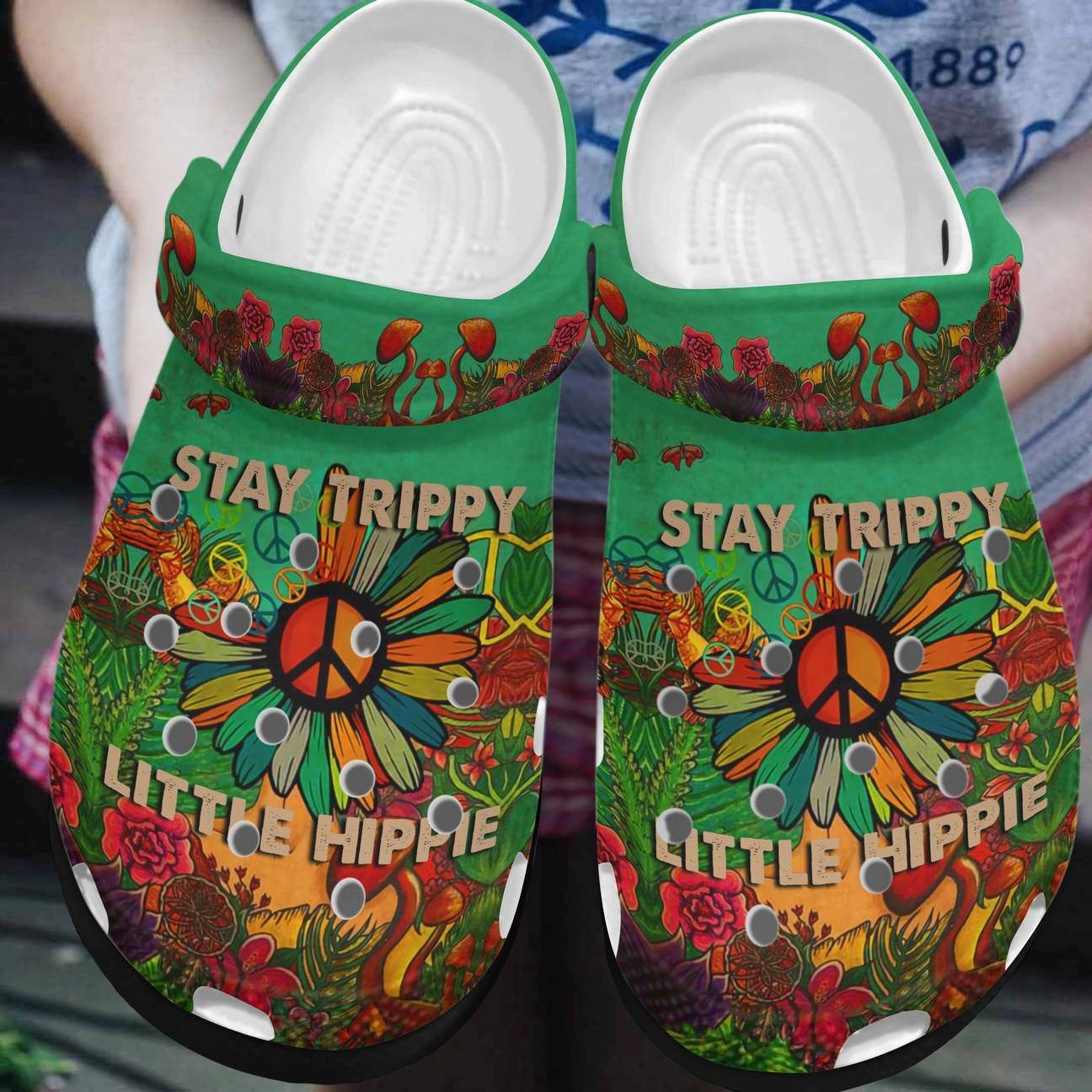 Hippie Personalized Clog Custom Crocs Comfortablefashion Style Comfortable For Women Men Kid Print 3D Stay Trippy Little Hippie Hippie Personalized Clog Custom Crocs Comfortablefashion Style Comfortable For Women Men Kid Print 3D Stay Trippy Little Hippie