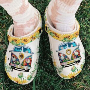 Hippie Personalized Clog Custom Crocs Comfortablefashion Style Comfortable For Women Men Kid Print 3D The Vans