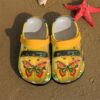 Hippie Personalized Clog Custom Crocs Comfortablefashion Style Comfortable For Women Men Kid Print 3D Yellow Car