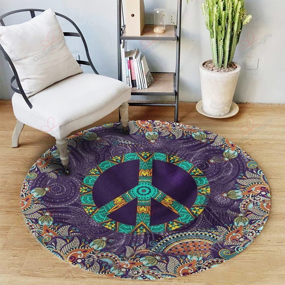 Hippie Purple Pattern Round Carpet Floor Rug Living Room Bedroom Decor Round Area Rug Carpet Hippie Purple Pattern Round Carpet Floor Rug Living Room Bedroom Decor Round Area Rug Carpet