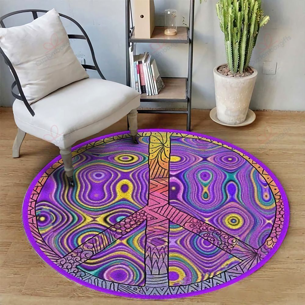 Hippie Purple Peace Purple Round Carpet Floor Rug Living Room Bedroom Decor Round Area Rug Carpet Hippie Purple Peace Purple Round Carpet Floor Rug Living Room Bedroom Decor Round Area Rug Carpet