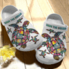 Hippie Trippy Turtle Girl Shoes Crocs Clog – Save The Ocean Shoes Crocbland Clog For Women Man