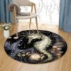 Hippocampus Round Carpet Floor Rug Living Room Bedroom Decor Round Area Rug Carpet