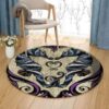 Hippocampus Round Carpet Floor Rug Living Room Bedroom Decor Round Area Rug Carpet