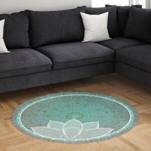 Hippy Yoga Round Carpet Floor Rug Living Room Bedroom Decor Round Area Rug Carpet
