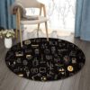 Hobbies Round Carpet Floor Rug Living Room Bedroom Decor Round Area Rug Carpet