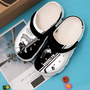 Hockey Personalized Black And White Sku 1389 Crocs Clog Clog Shoes