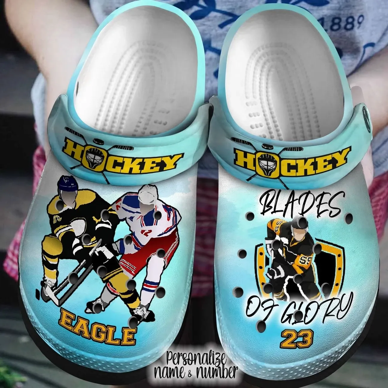 Hockey Personalized Clog Custom Crocs Comfortablefashion Style Comfortable For Women Men Kid Print 3D Blades Of Glory Hockey Personalized Clog Custom Crocs Comfortablefashion Style Comfortable For Women Men Kid Print 3D Blades Of Glory