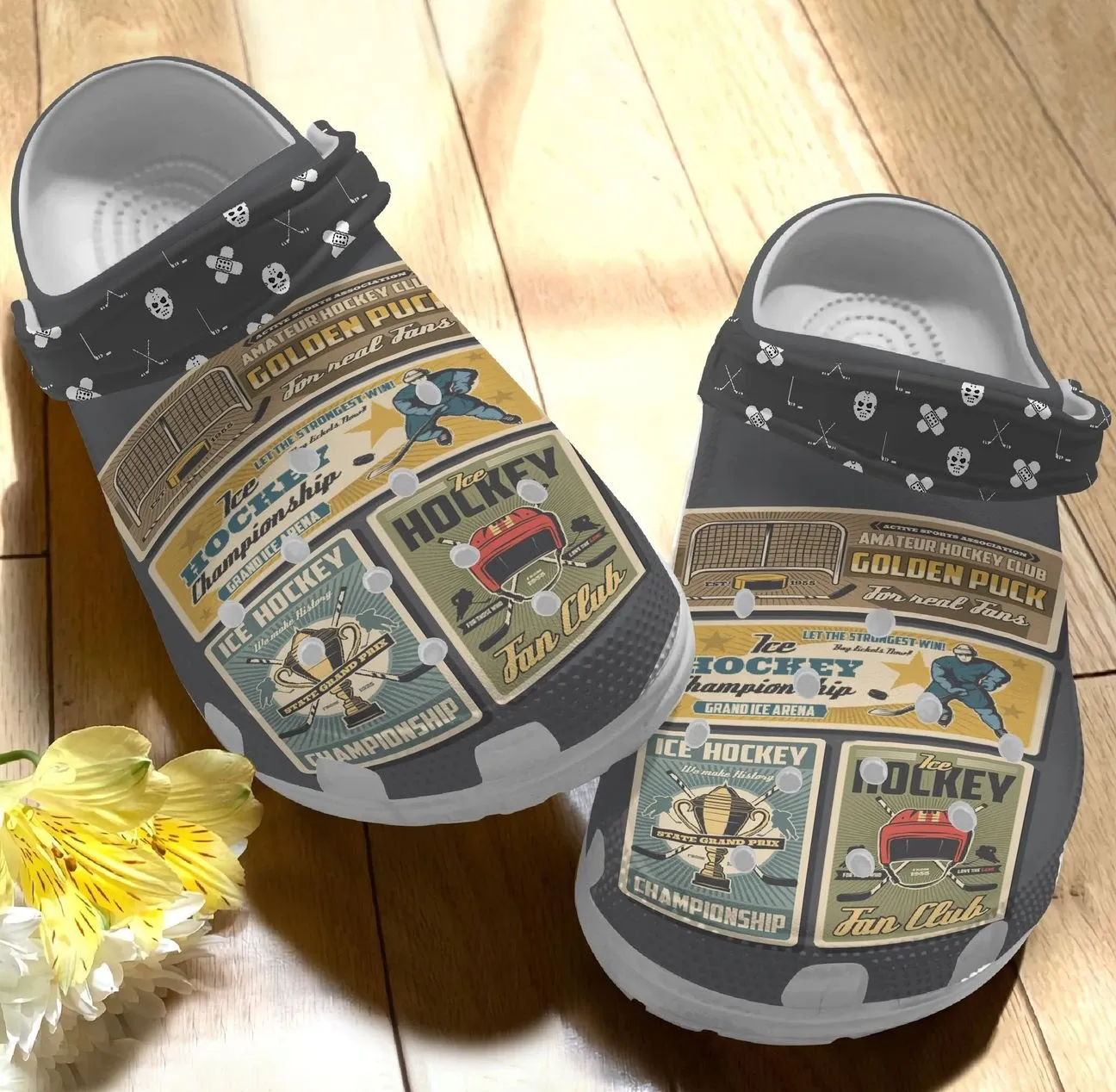 Hockey Personalized Clog Custom Crocs Comfortablefashion Style Comfortable For Women Men Kid Print 3D Hockey Love Hockey Personalized Clog Custom Crocs Comfortablefashion Style Comfortable For Women Men Kid Print 3D Hockey Love