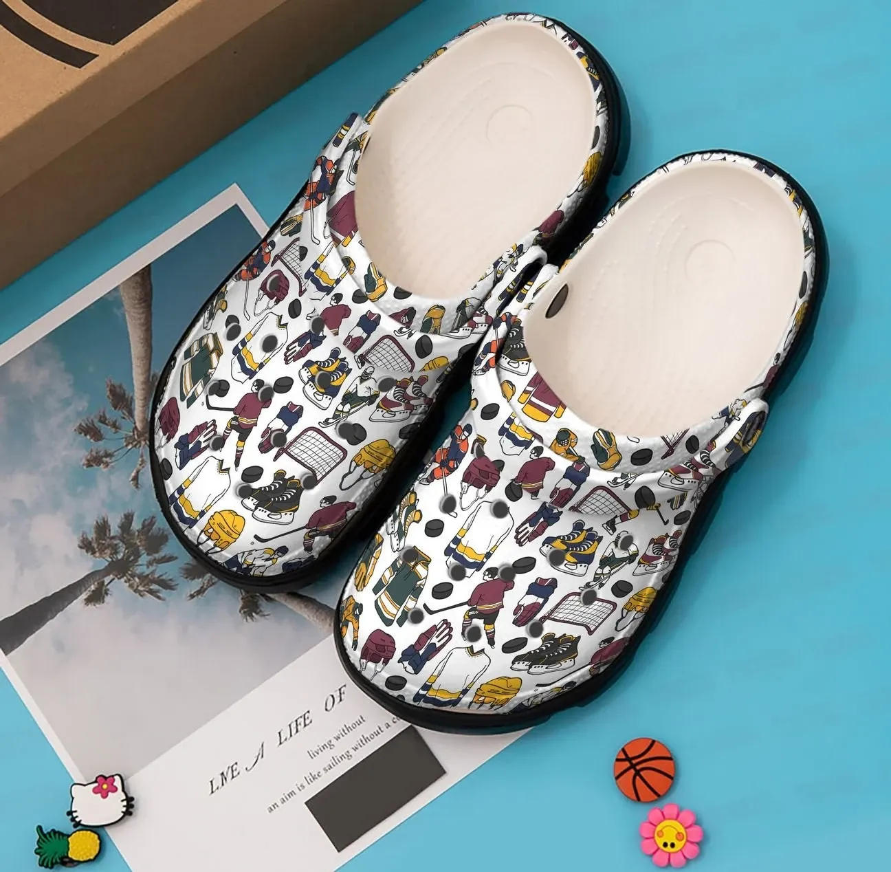 Hockey Personalized Clog Custom Crocs Comfortablefashion Style Comfortable For Women Men Kid Print 3D Hockey Pattern Hockey Personalized Clog Custom Crocs Comfortablefashion Style Comfortable For Women Men Kid Print 3D Hockey Pattern