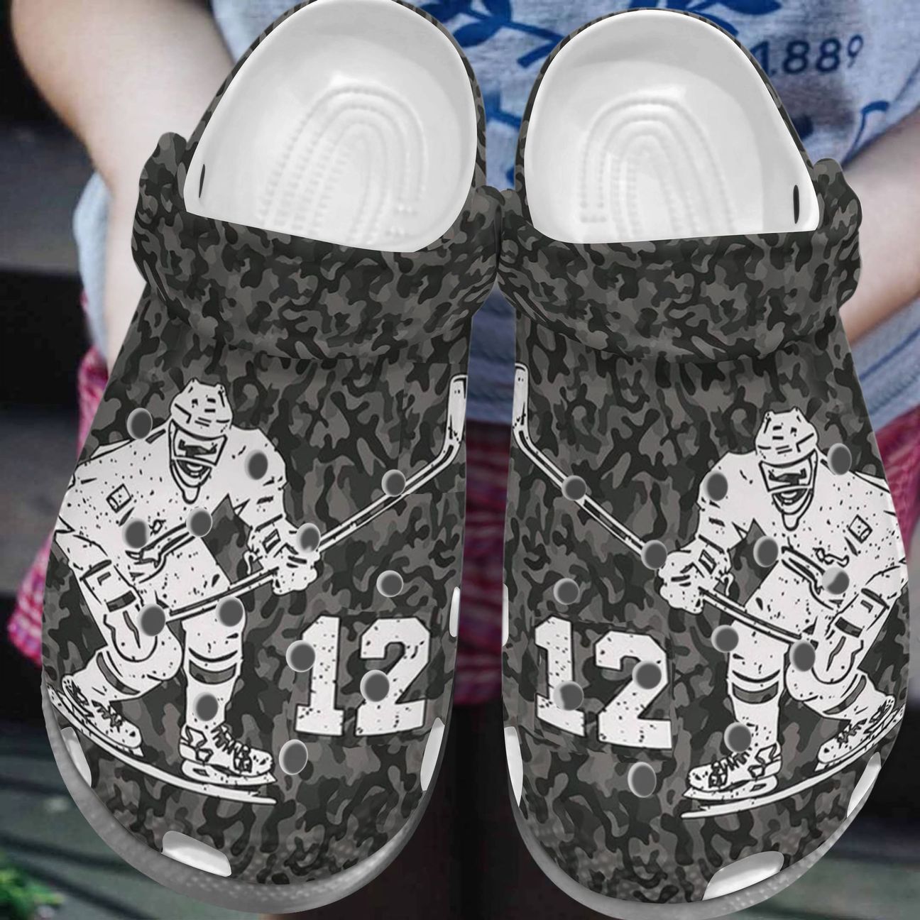 Hockey Personalized Clog Custom Crocs Comfortablefashion Style Comfortable For Women Men Kid Print 3D Hockey Player Hockey Personalized Clog Custom Crocs Comfortablefashion Style Comfortable For Women Men Kid Print 3D Hockey Player