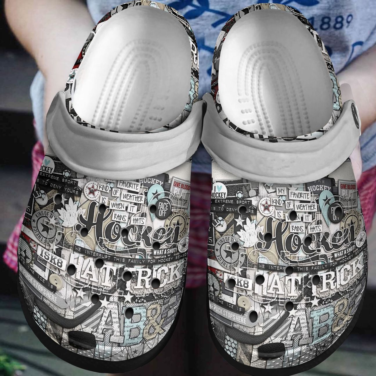 Hockey Personalized Clog Custom Crocs Comfortablefashion Style Comfortable For Women Men Kid Print 3D Hockey Stickers Hockey Personalized Clog Custom Crocs Comfortablefashion Style Comfortable For Women Men Kid Print 3D Hockey Stickers
