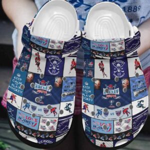 Hockey Personalized Clog Custom Crocs Comfortablefashion Style Comfortable For Women Men Kid Print 3D Keep Calm And Play Hockey