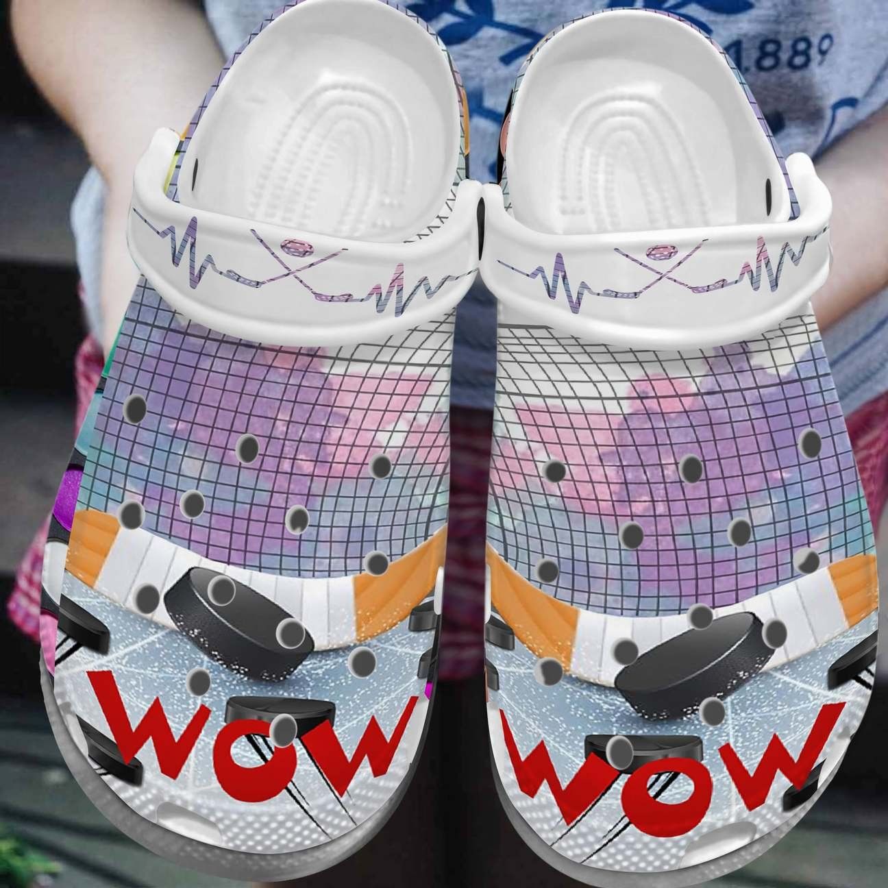 Hockey Personalized Clog Custom Crocs Comfortablefashion Style Comfortable For Women Men Kid Print 3D Wow Hockey Hockey Personalized Clog Custom Crocs Comfortablefashion Style Comfortable For Women Men Kid Print 3D Wow Hockey