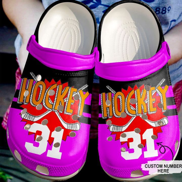 Hockey Personalized Fan Sku 1370 Crocs Crocband Clog Comfortable For Mens Womens Classic Clog Water Shoes Hockey Personalized Fan Sku 1370 Crocs Crocband Clog Comfortable For Mens Womens Classic Clog Water Shoes