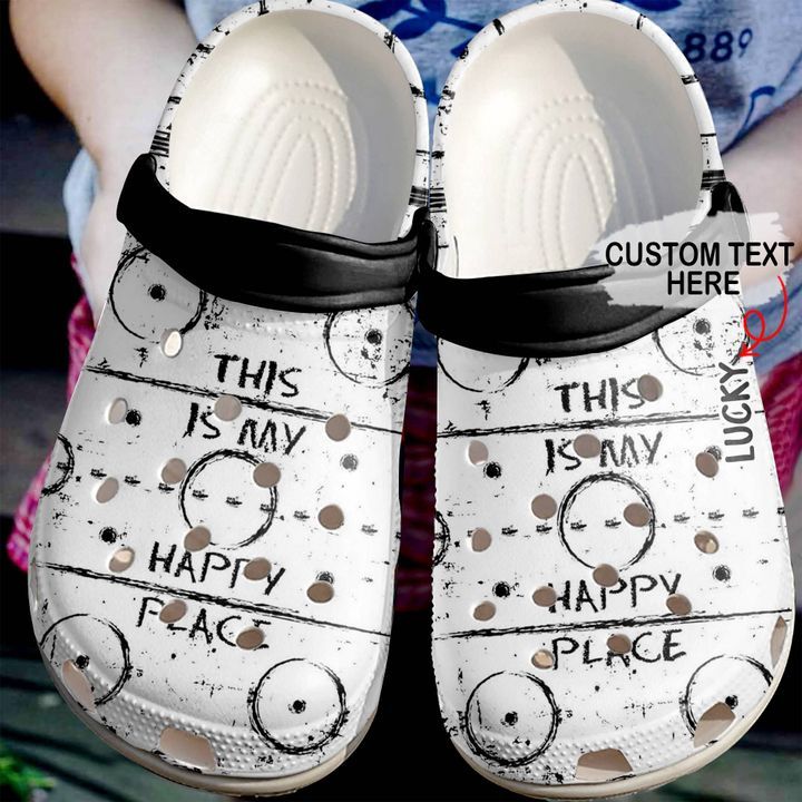 Hockey Personalized My Happy Place Sku 1385 Crocs Crocband Clog Comfortable For Mens Womens Classic Clog Water Shoes Hockey Personalized My Happy Place Sku 1385 Crocs Crocband Clog Comfortable For Mens Womens Classic Clog Water Shoes