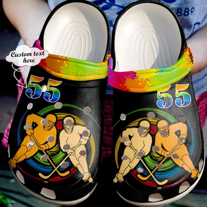Hockey Personalized Team Sku 1381 Crocs Crocband Clog Comfortable For Mens Womens Classic Clog Water Shoes Hockey Personalized Team Sku 1381 Crocs Crocband Clog Comfortable For Mens Womens Classic Clog Water Shoes