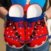 Hockey Player Red Personalize Clog Custom Crocs Clog Number On Sandal Fashion Style Comfortable For Women Men Kid