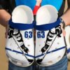 Hockey Player White Personalize Clog Custom Crocs Clog Number On Sandal Fashion Style Comfortable For Women Men Kid