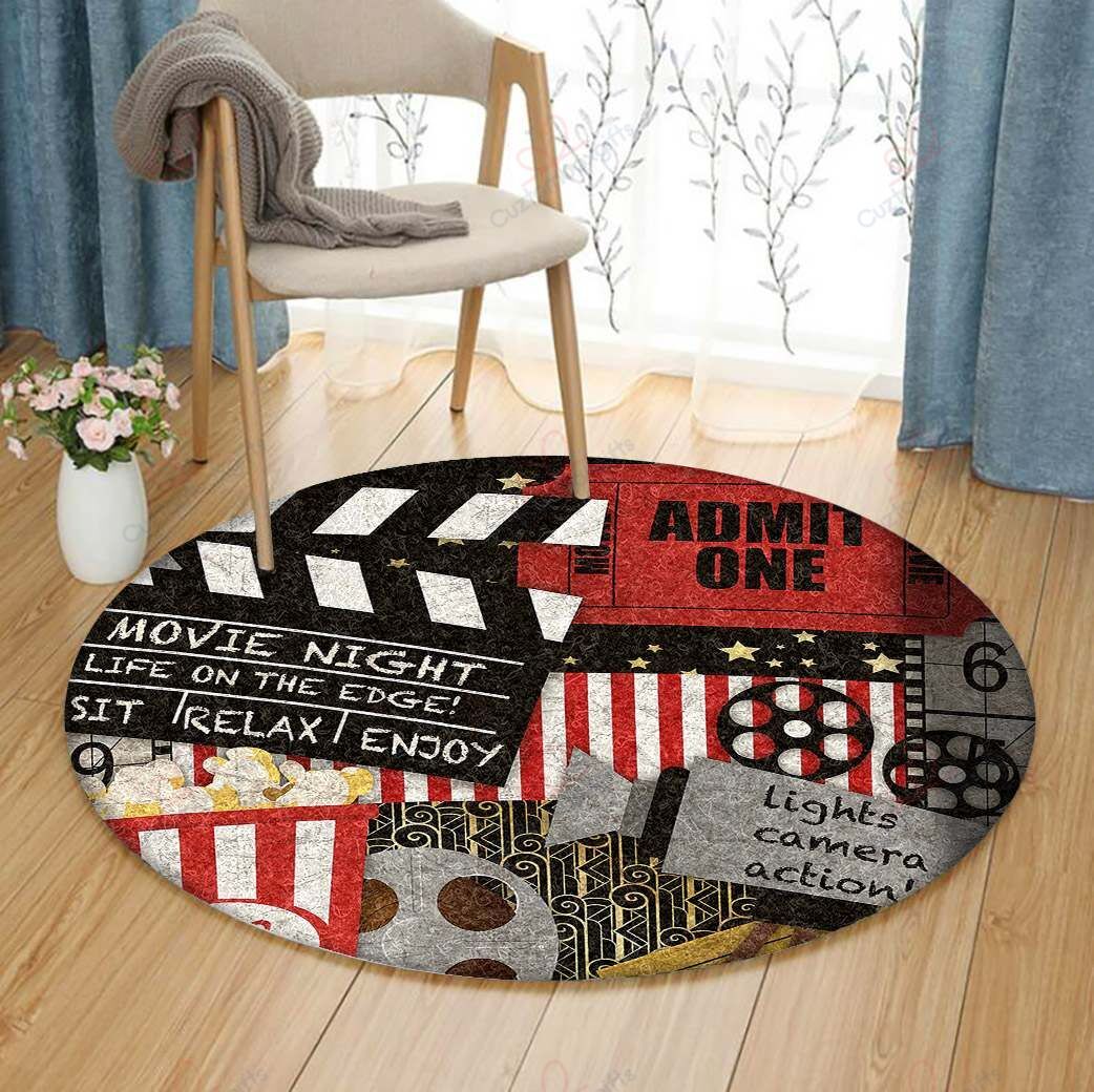 Home Movie Round Carpet Floor Rug Living Room Bedroom Decor Round Area Rug Carpet Home Movie Round Carpet Floor Rug Living Room Bedroom Decor Round Area Rug Carpet