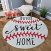 Home Sweet Home Baseball Round Carpet Floor Rug Living Room Bedroom Decor Round Area Rug Carpet